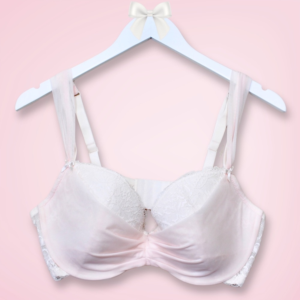 Adore Me Clairabelle Push-Up Demi Bra 38DD | White Lace, NWT, Romantic, Bridal